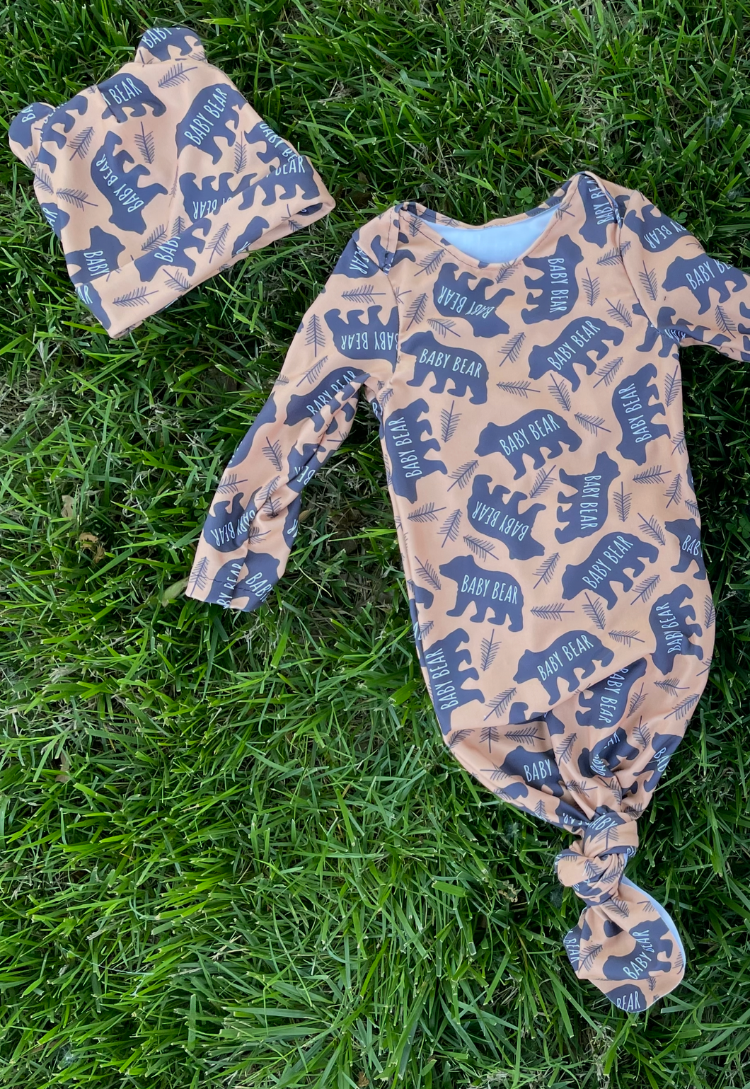 Baby bear knotted gown