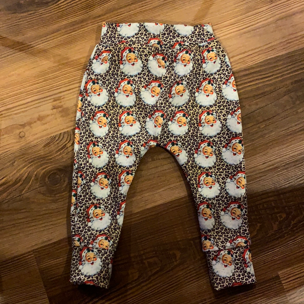 Leopard Santa joggers